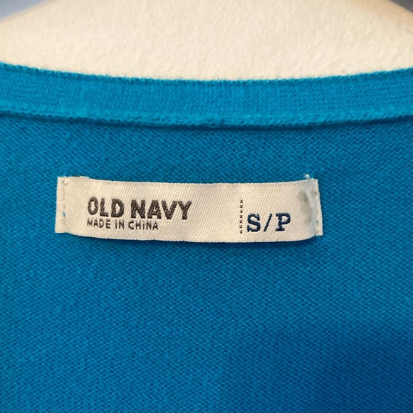 Old Navy Turquoise V neck long sleeved cardigan. SZ S/P - Picture 2 of 5